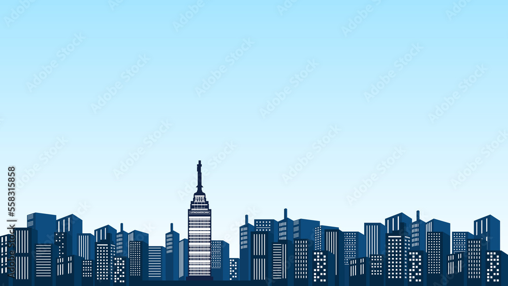 Vector background of Torre Latinoamericana buildings in urban corner ...