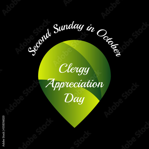 Clergy Appreciation Day . Suitable for greeting card poster and banner