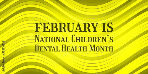 Vector illustration on the theme of National Children’s Dental Health Month