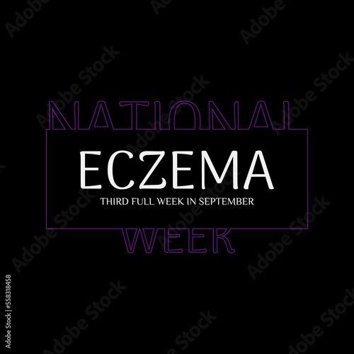National Eczema Week . Suitable for greeting card poster and banner