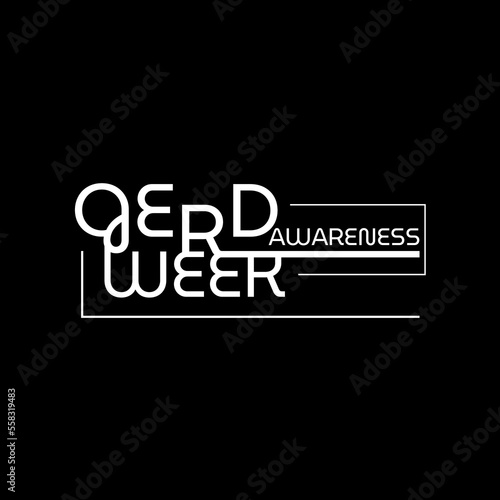 Vector illustration on the theme of GERD awareness week (Gastroesophageal reflux disease) observed each year during November.