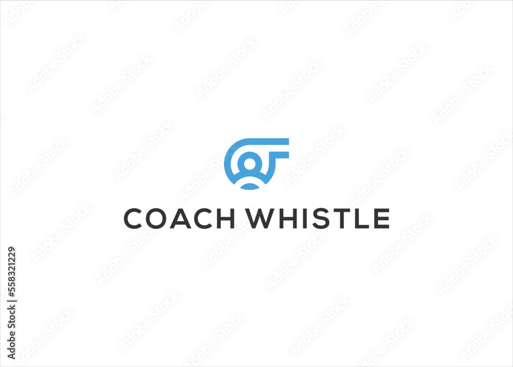 Coach whistle logo design icon vector illustration Coach whistle logo design icon vector illustration