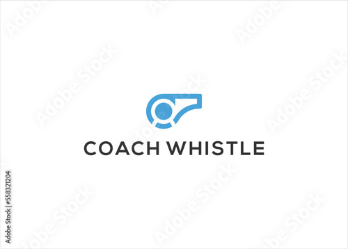 Coach whistle logo design icon vector illustration