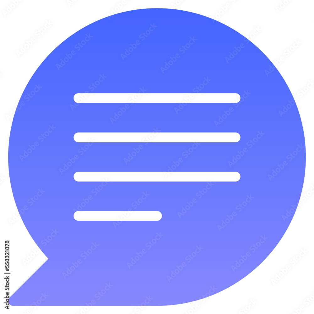 chat flat gradient icon