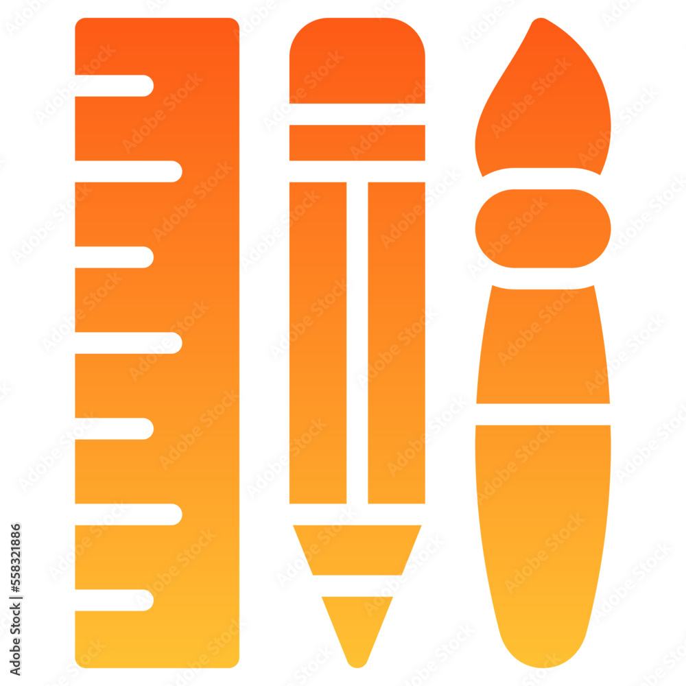 drawing flat gradient icon drawing flat gradient icon