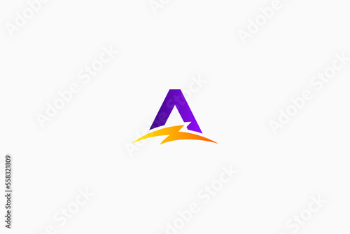 Free Download Electric Fast Charge Letter A Logo Business Technology Power and Energy Industry Modern Minimalist Brand - GFXLoad
