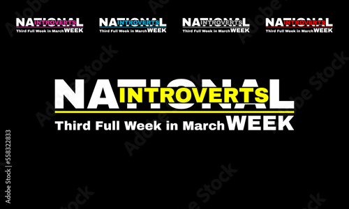 National Introverts Week Vector Illustration. Suitable for greeting card poster and banner