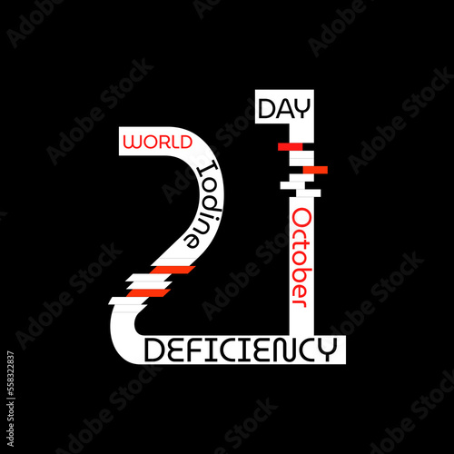 Vector illustration on the theme of World Iodine deficiency day observed each year on October 21st across the globe.