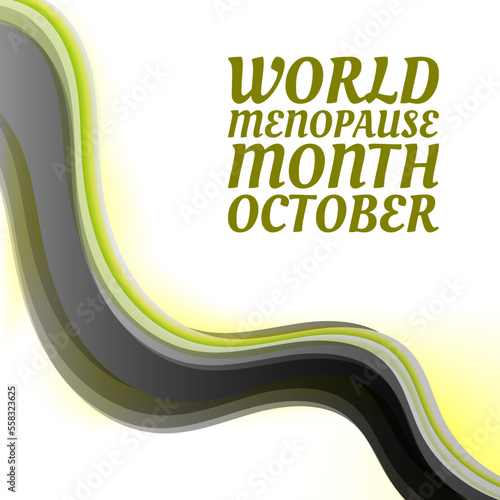 World Menopause Month. Suitable for greeting card poster and banner