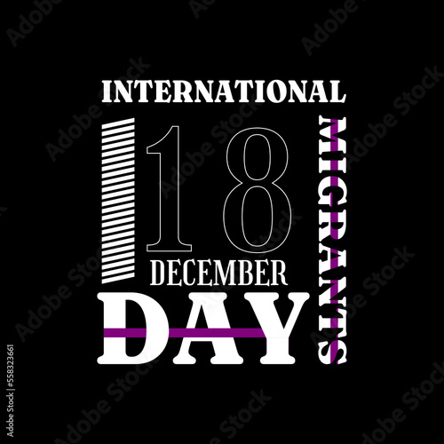 Vector illustration on the theme of International Migrants day observed each year on December 18th across the globe.