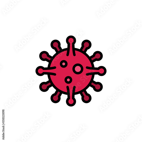 Virus vector icon. medicine icon color outline style. perfect use for logo, presentation, website, and more. simple modern icon design filled line style