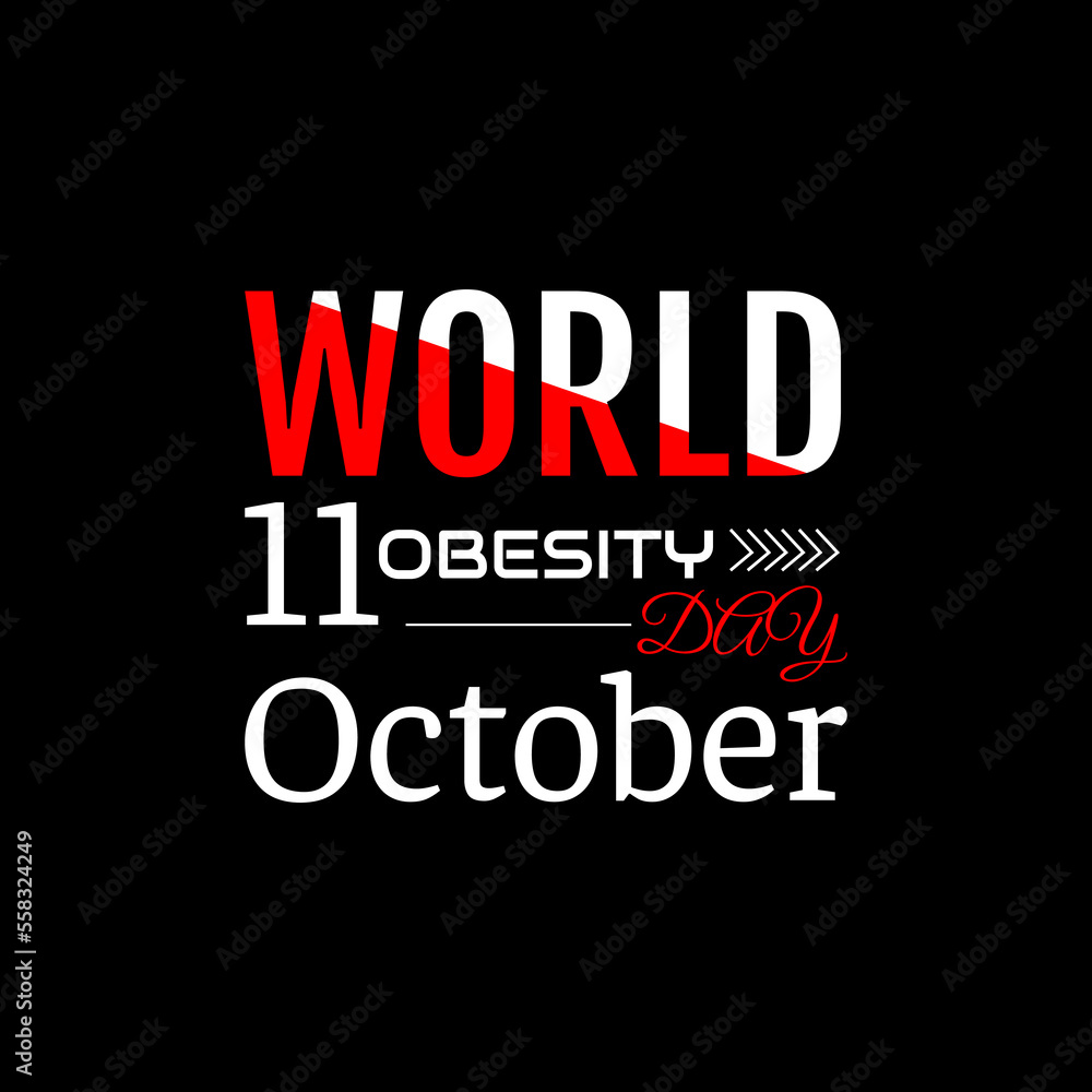 Vector illustration of World Obesity Day celebration on October 11th