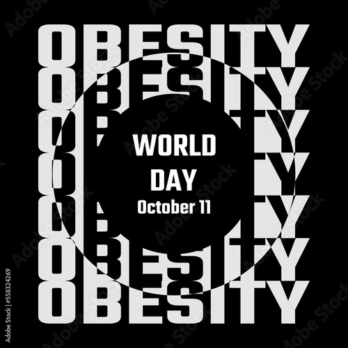 Vector illustration on the theme of World Obesity day observed each year on October 11 across the globe.