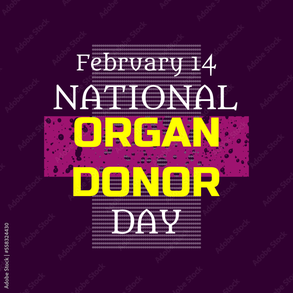 National Organ Donor Day. Suitable for greeting card poster and banner