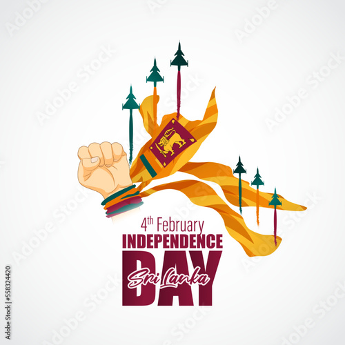 Vector illustration of Sri Lanka Independence Day banner