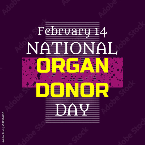National Organ Donor Day. Suitable for greeting card poster and banner