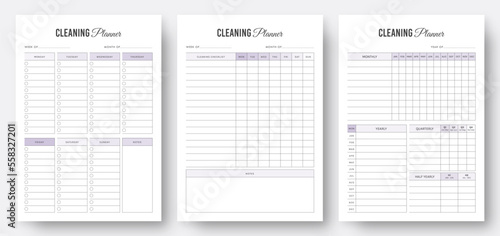Cleaning Planner Template Design. Daily Weekly Monthly Yearly Cleaning Schedule Planner. Cleaning Checklist Planner. Minimalist Planner Pages Templates. Set of Planners. Organizer & Schedule Planner.