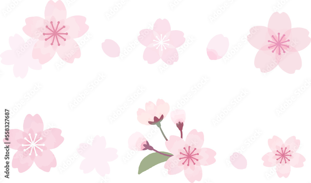 綺麗でかわいい桜の挿絵イラスト