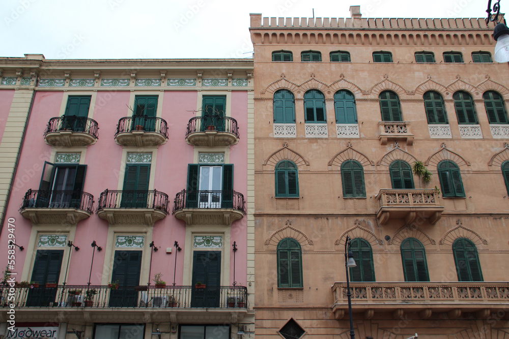 old flat buildings in palermo in sicily in italy old flat buildings in palermo in sicily in italy