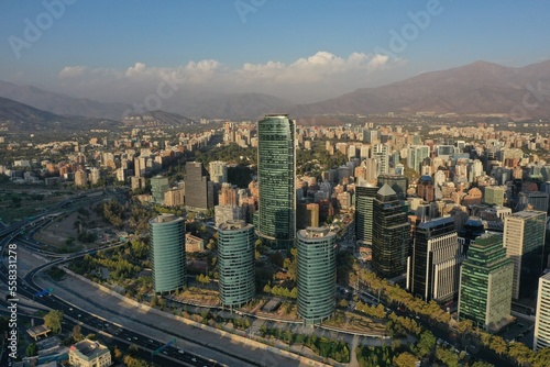 Aerial View of Santiago de Chile