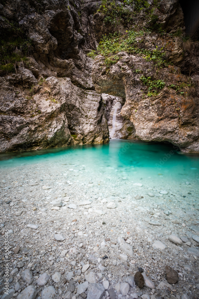 Waterfall wit azure water Waterfall wit azure water