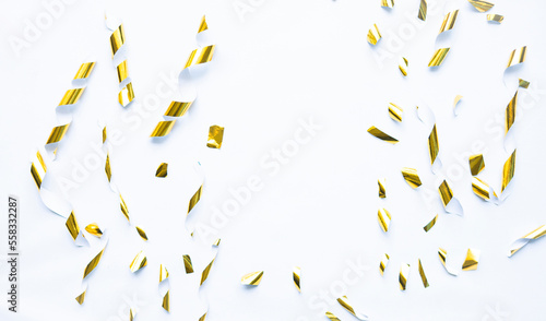 Abstract golden confetti pattern background