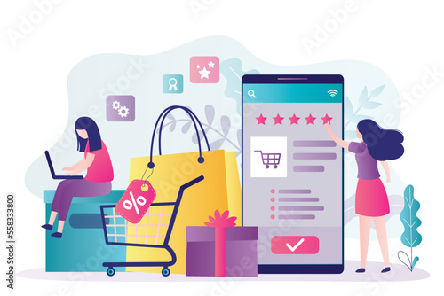 Feedback between seller and buyers. Protection of consumer rights. Shopping process, technology of online communication and shopping. Review on product after purchase.