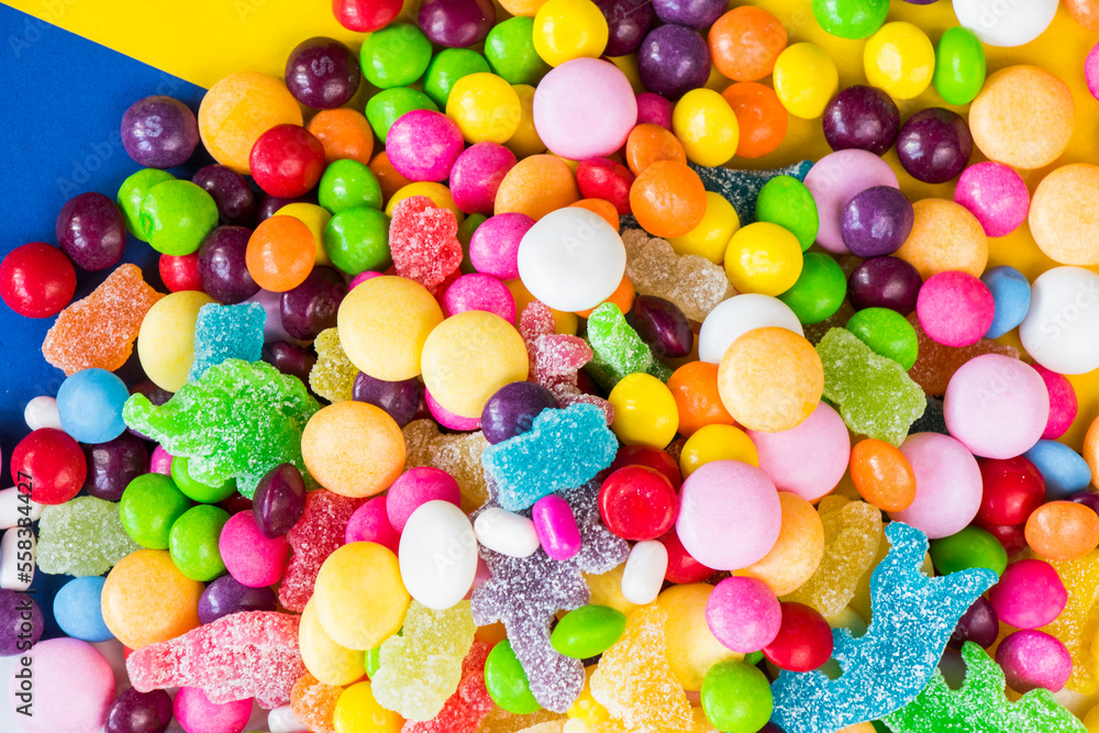 candy on the table, colorful candy background candy on the table, colorful candy background