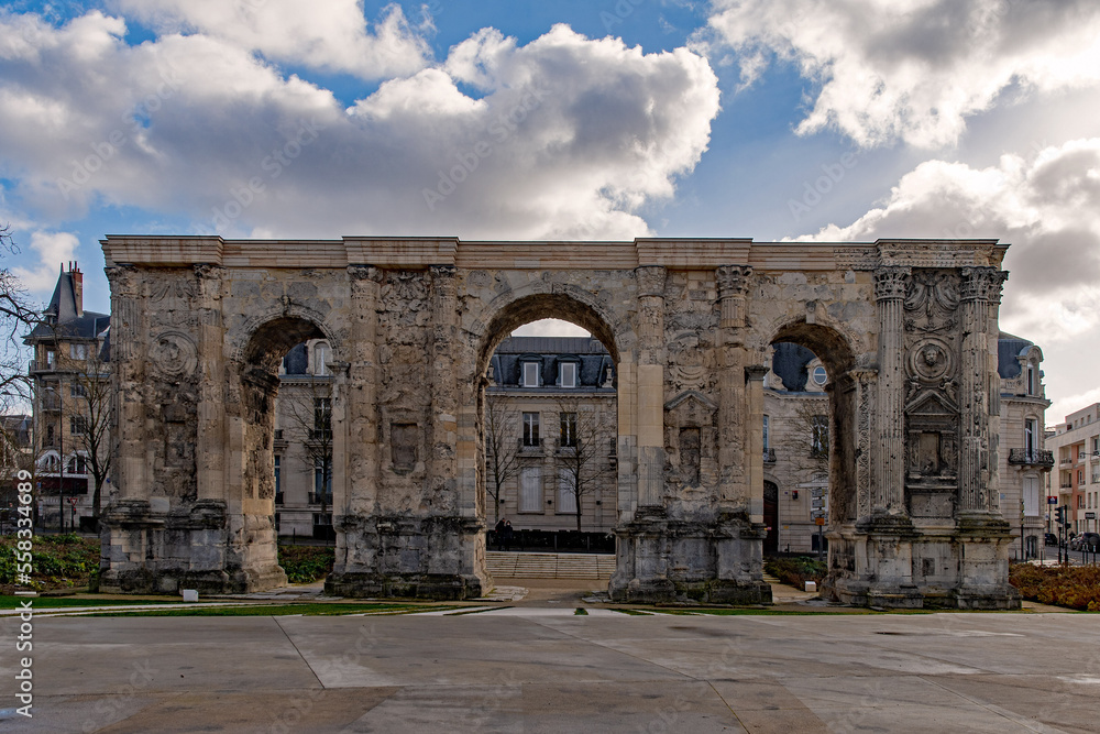 Die Porte de Mars in Reims in der Champagne in Frankreich