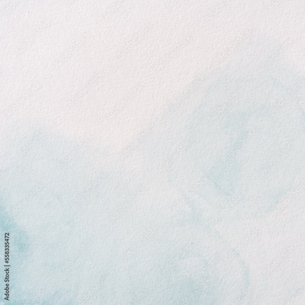 Obraz premium Soft blue watercolor background. Social media story, post background for wedding, beauty, cosmetics, jewelry, spiritual, yoga, meditation. Soft paint brushstrokes. Invitation card template