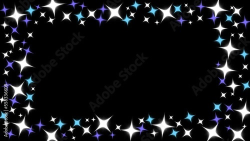 Decorative frame of shining stars