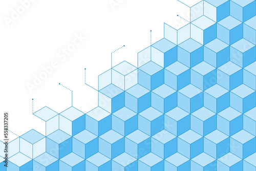 Tridimensional blocks pattern background with copy space