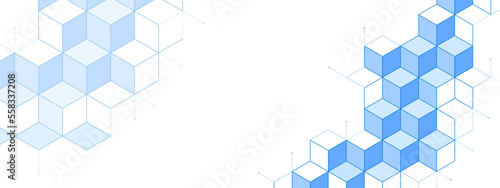 Tridimensional blocks pattern background with copy space