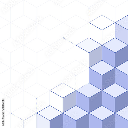 Tridimensional blocks pattern background with copy space