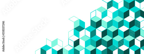 Tridimensional blocks pattern background with copy space