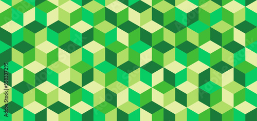 Colorful cubes background and seamless pattern