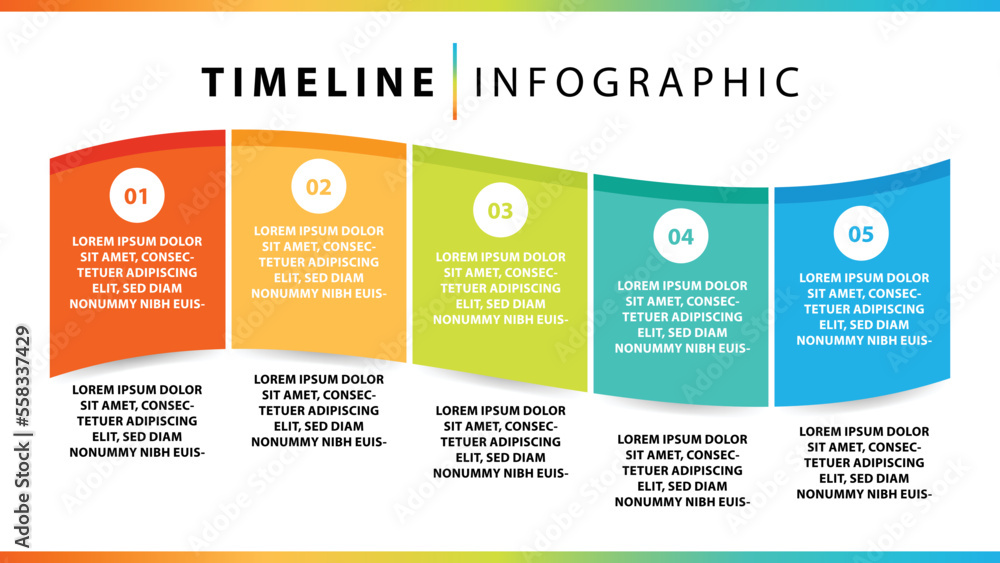 Infographic timeline for business data visualization, Process charts vector Infographic timeline for business data visualization, Process charts vector