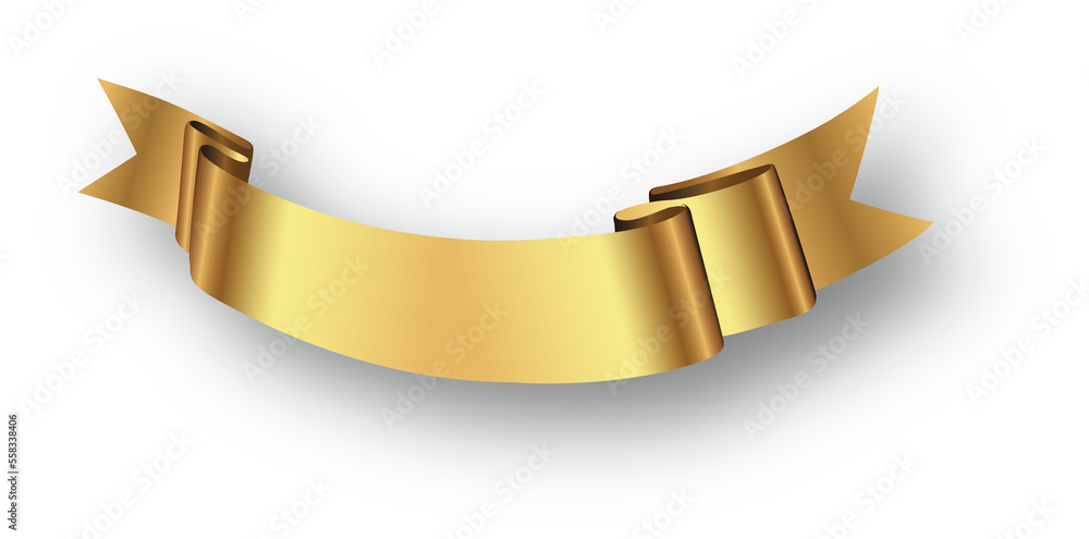 ribbon gold color Christmas ribbon with shadow, xmas wrap element template ribbon gold color Christmas ribbon with shadow, xmas wrap element template