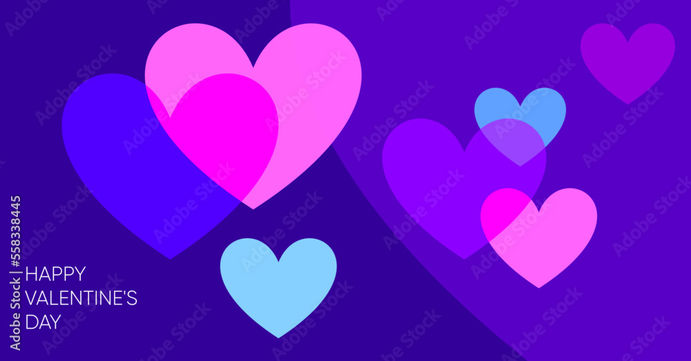 Happy Valentines day vector banner, card, flyer, invitation, poster, background design. Vector illustration in vivid colors. Happy Valentines day vector banner, card, flyer, invitation, poster, background design. Vector illustration in vivid colors.
