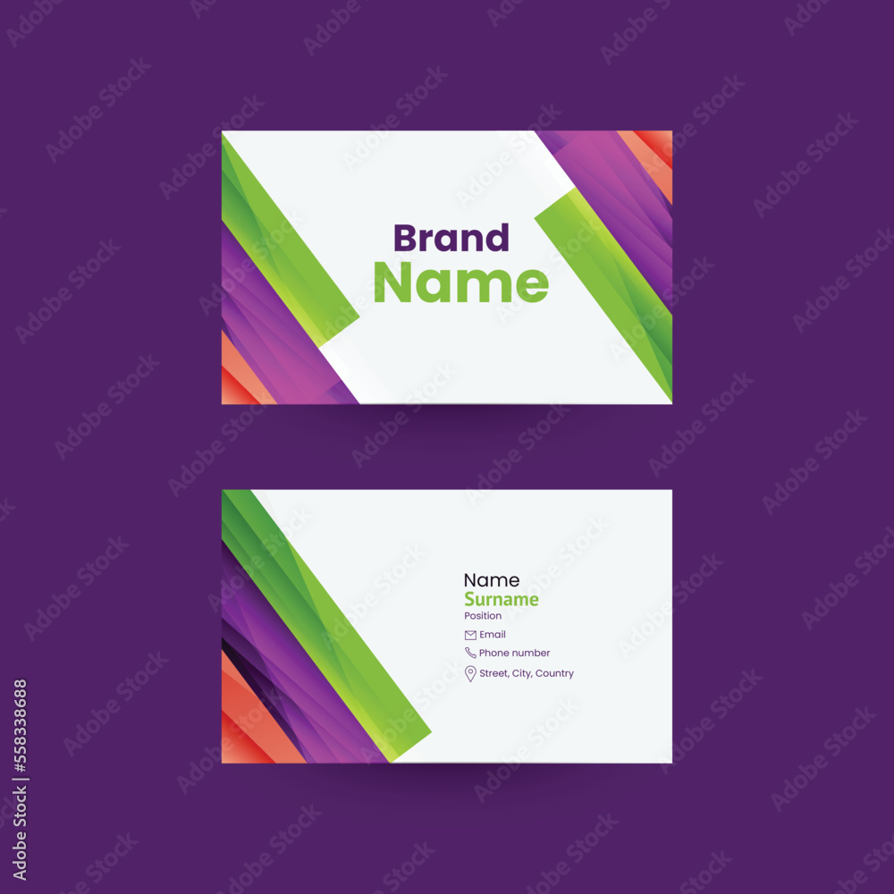 Business card abstract background illustration template design