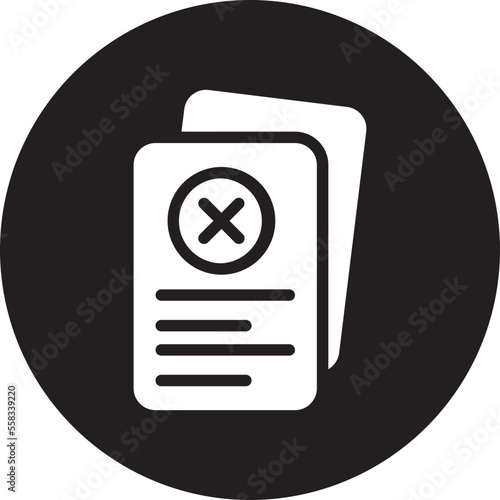 rejected glyph icon