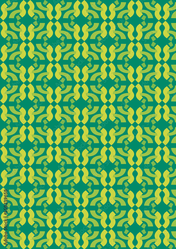 seamless pattern with abstract green shapes