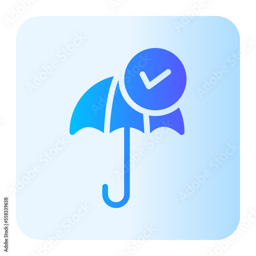 umbrella gradient icon
