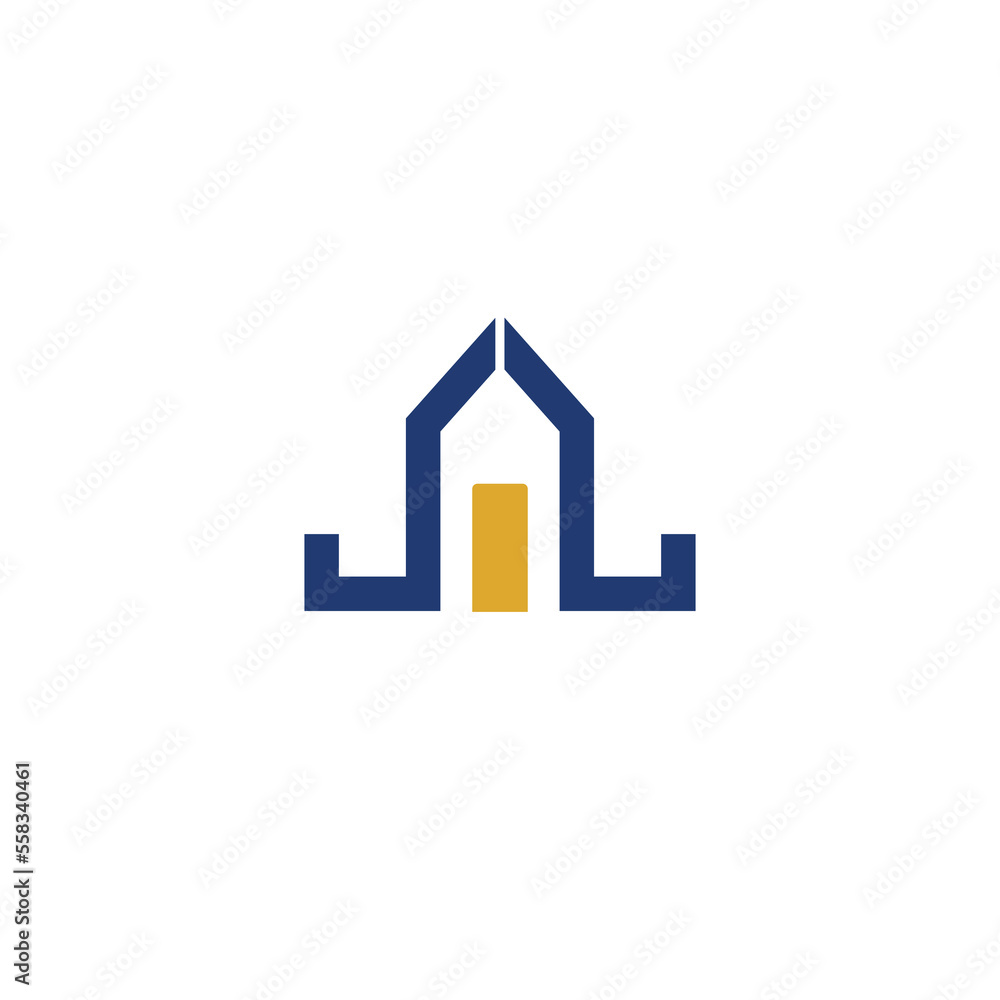 Minimal house property building real estate vector logo design Minimal house property building real estate vector logo design
