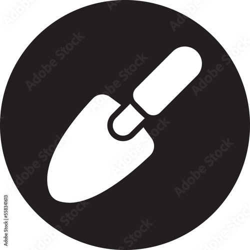 trowel glyph icon