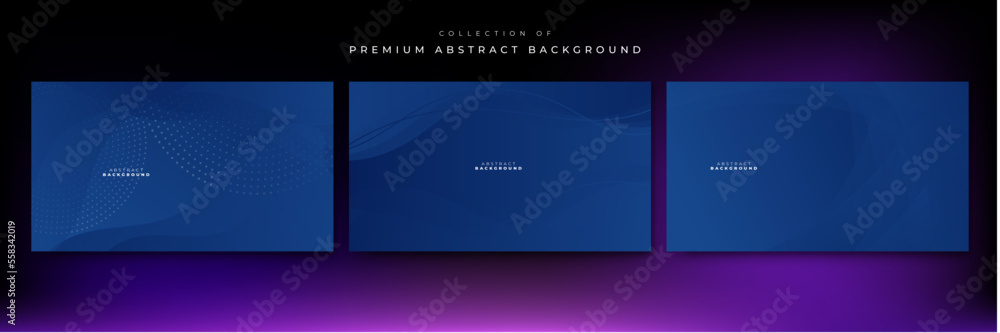 dark blue geometric shapes abstract modern technology background design. Vector abstract graphic presentation design banner pattern wallpaper background web template.