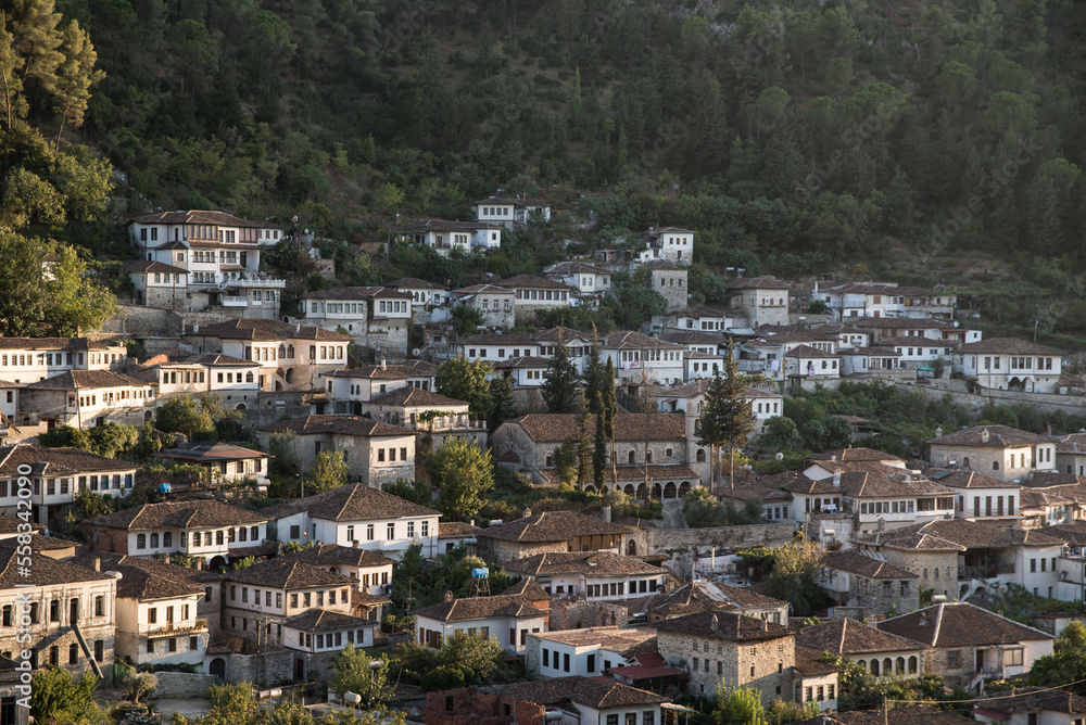 widok na miasto Berat w Albanii