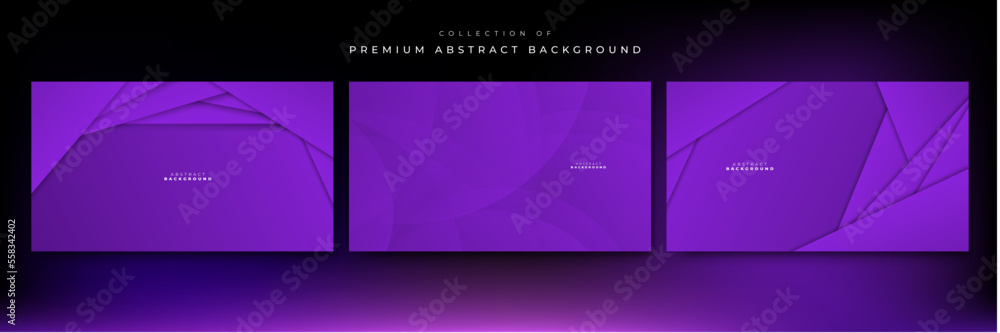 Abstract purple geometric shapes light silver technology background vector. Modern diagonal presentation background.
