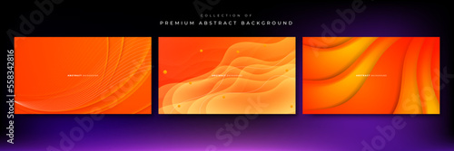 Abstract colorful orange curve background