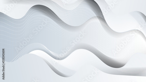 Minimal white grey geometric shapes abstract modern background design. Design for poster, template on web, backdrop, brochure, website, flyer, landing page, presentation, certificate, and webinar